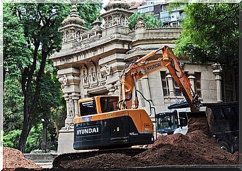 lavori di ristrutturazione nello zoo di Buenos Aires