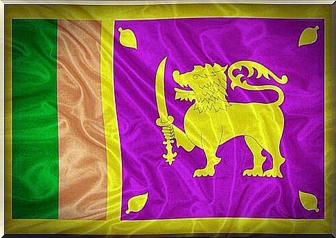 the national flag of Sri Lanka